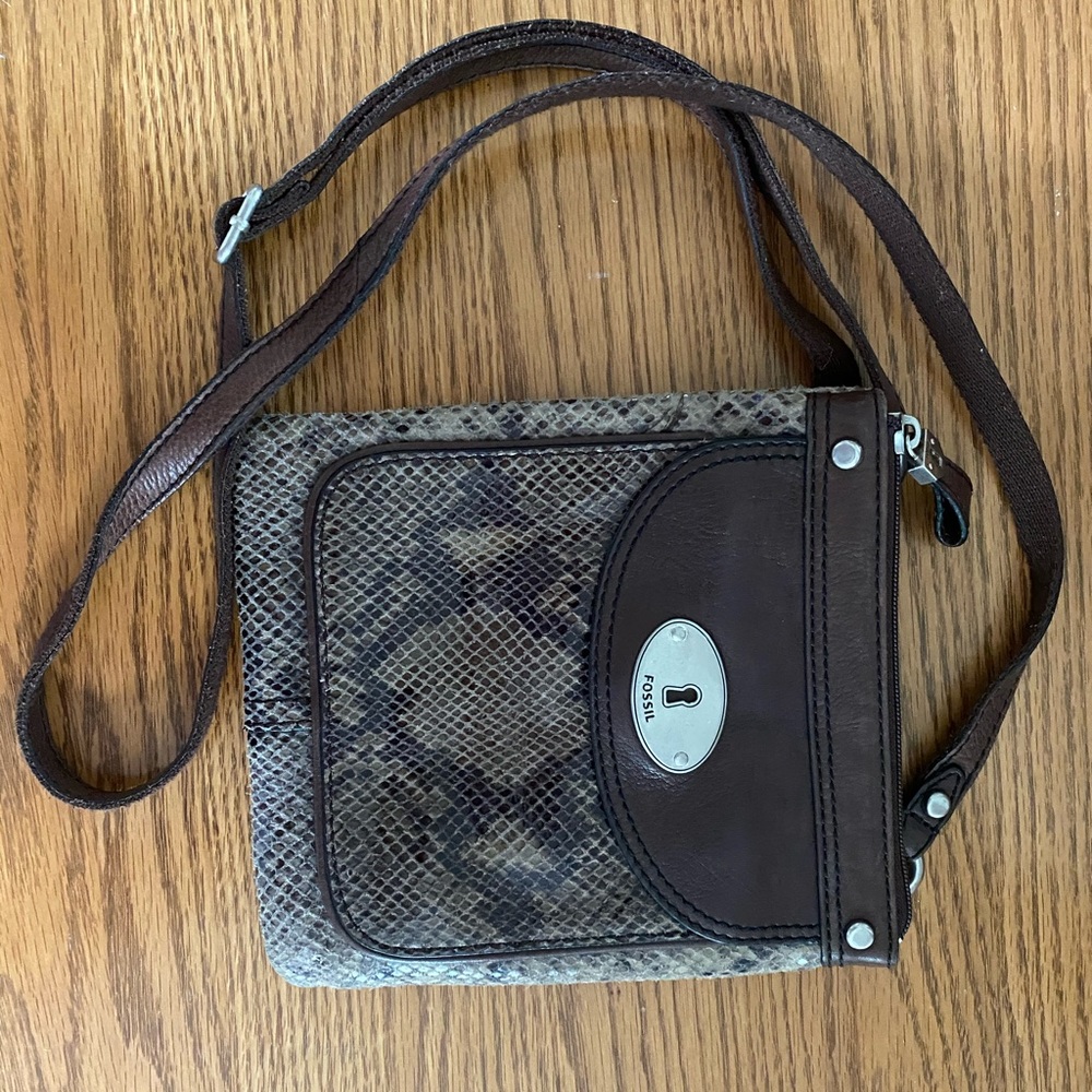 Snakeskin Fossil Crossbody
